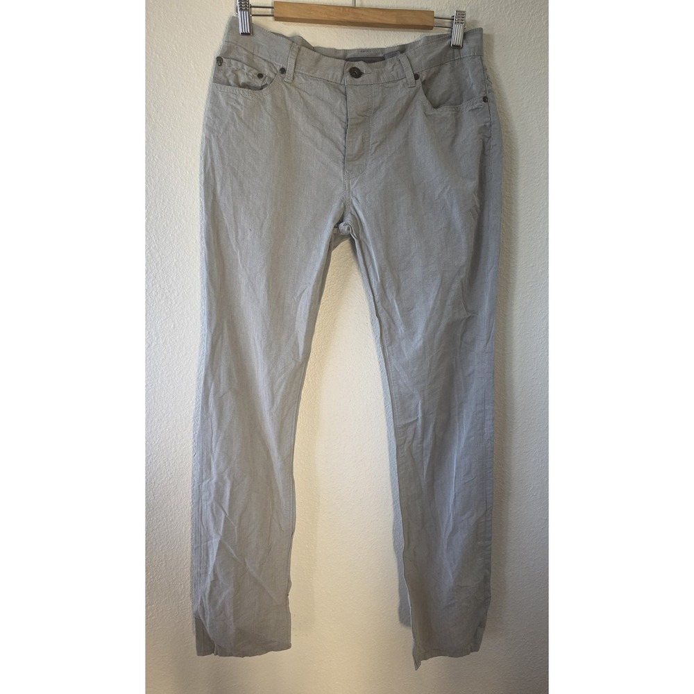 John Varvatos Men Cotton Pants 32 Gray Casual Straight Trousers Slacks